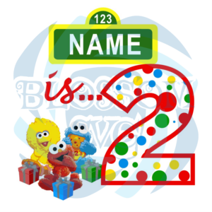 Sesame Street 2nd Birthday Kid Name SVG WB090522037