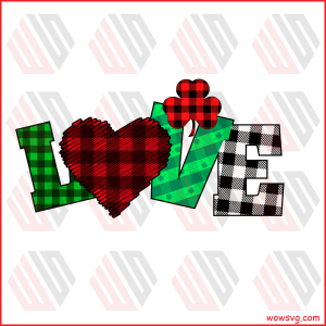 Love Plaid St Patrick Day Sublimation St Patrick s Day Png CF140222004