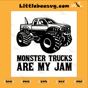 I Love Monster Trucks Cutting File, Funny Svg