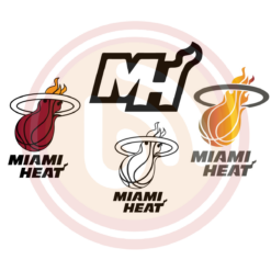 Miami Heat Logo Bundle Digital Download File, NBA Svg