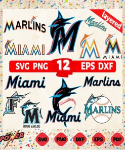 Miami Marlins MLB Bundle Svg Instant Download