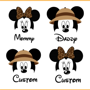 Mickey And Minnie Family Bundle SVG PNG Files