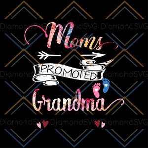 Moms Promoted Grandma White Arrow SVG CL260422264