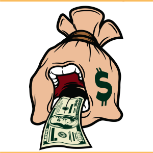 Money Bag Cash Tongue Mascot SVG PNG Files