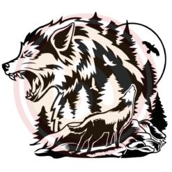 Wild Animal Digital Download File, Wolf Pack Svg, Animal Svg