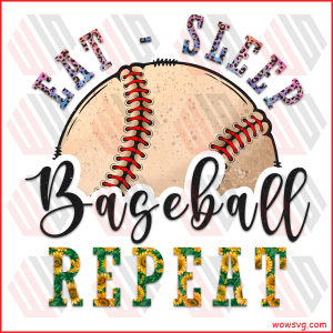 Eat Sleep Baseball Repeat PNG CF140422018