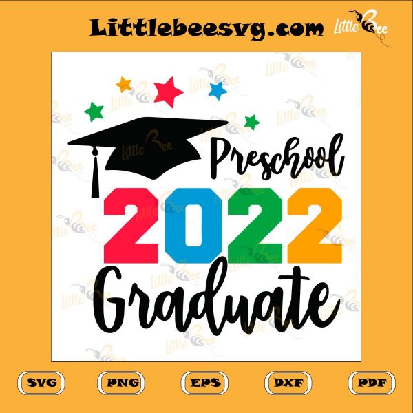 Preschool 2022 Graduate Cutting File, Preschool Stars