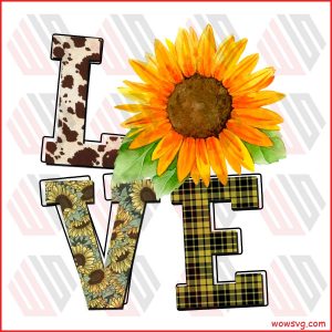 Love Sunflower Flower PNG CF090422006