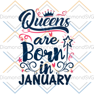 Queen Are Born In January Star SVG CL220422031