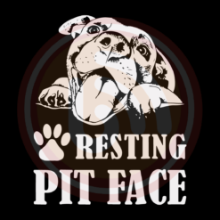 Resting Pit Face Digital Download File, Pitbull Love Svg