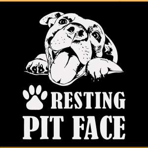 Resting Pit Face SVG PNG Files, Animal Svg