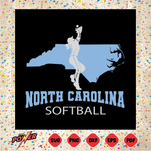 North Carolina Softball Girl Svg Instant Download, Sport Svg