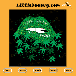 Sexy Lips Cannabis Marijuana Weed Pot Leaf Cutting File