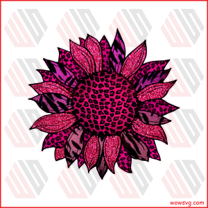 Sunflower Pink Leopard Cancer PNG CF070322016