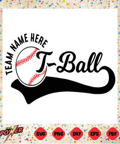 Team Name Here Tball Design Svg Instant Download