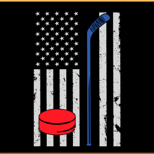 Thin Blue Line American Flag Police Hockey SVG PNG Files