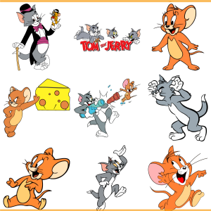 Tom And Jerry Bundle SVG PNG Files, Cartoon Svg