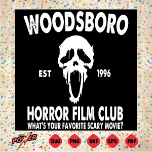 Woodsboro Horror Character Wearing Mask Film Club Est 1996 Svg SVG150122022 2
