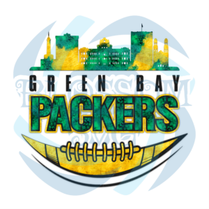 Green Bay Packers Skyline Art PNG Sublimation