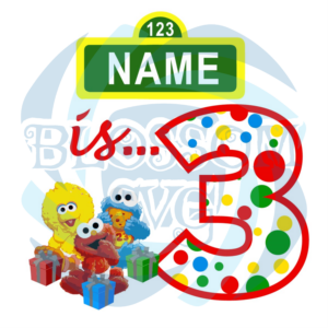 Sesame Street 3rd Birthday Kid Name SVG WB090522031