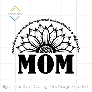 Happy mommy's day - Sunflower for mom svg