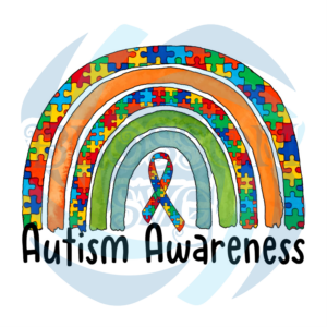 Rainbow Puzzle Autism Awareness PNG CF170322005