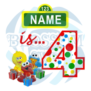 Sesame Street 4th Birthday Kid Name SVG WB090522038
