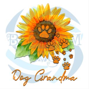 Dog Grandma Dog Paw Sunflower PNG CF130422004