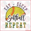 Eat Sleep Softball Repeat PNG CF150422005