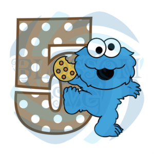 5th Birthday Baby Cookie Monster SVG WB090522035