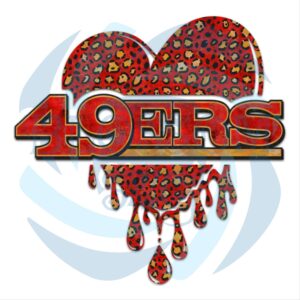 49Ers Dripping Heart Art PNG Sublimation