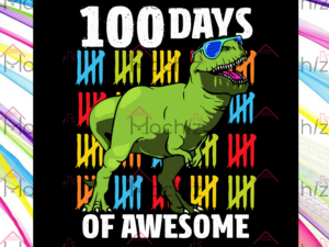100 Days Of School Dinosaur T Rex Svg Files