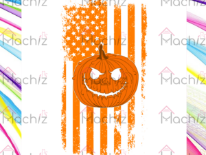 American Flag Pumpkin Halloween Svg Files, Halloween Svg