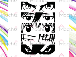 Attack On Titan Character Face Svg Files, Anime Svg