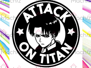 Attack On Titan Circle Starbucks Coffee Svg Files, Anime Svg