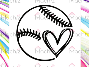 Baseball Heart Svg Files, Love Baseball Svg, Sport Svg