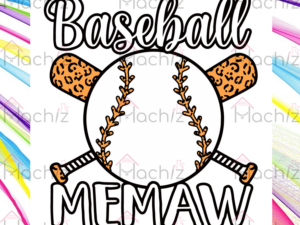 Baseball Memaw Design Svg Files, Sports Svg Files