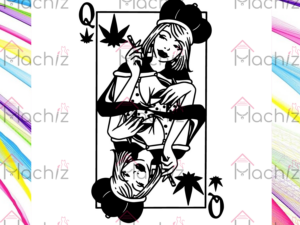 Cannabis Queen Card Svg Files, Weed Princess Svg