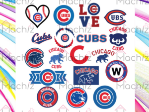Chicago Cubs Team Logo Bundle Svg Files, MLB Svg