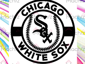 Chicago Svg Files, White Sox Cirlce Logo Svg