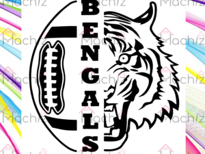 Cincinnati Bengals Half Tiger Svg Files, NFL Svg