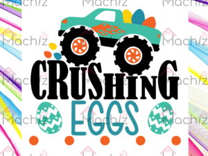 Crushing Eggs Easter Svg Files, Easter Eggs Svg