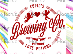 Cupids Brewing Co Svg Files, Valentine Svg, Cupid Logo Svg
