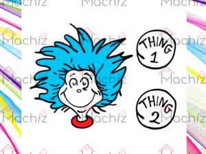 Dr Seuss Thing 1 Thing 2 Svg Files