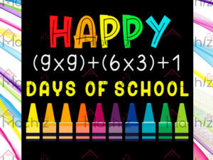 Happy 100 Days Of School Math Svg Files, Back To School Svg