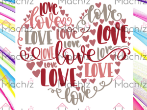 Heart Love Svg Files, Valentine Love Svg, Happy Valentine Day Svg