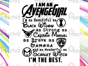 I Am Avenge Girl Disney Fonts Svg Files, Movies Svg