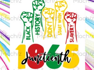 Juneteenth 1865 Black History Svg, Didn't Start With Slavery Svg
