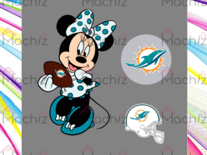 Miami Dolphins Minnie Mouse Bundle Svg Files, Walt Disney Svg