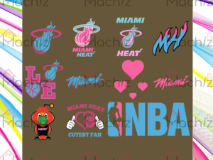 Miami Heat Bundle Svg Files, Love Miami Heat Svg